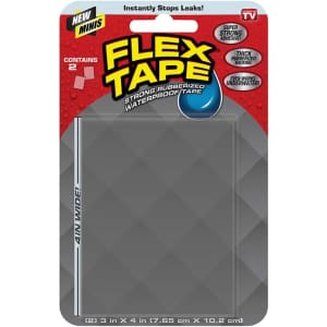 Flex Tape Mini 3" x 4" Rubberized Waterproof Tape Patch 2-Pack for $6