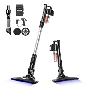 IRIS USA Rechargeable Cordless Stick Vacuum Cleaner, Cyclone Suction Vacuum with Washable Dust Cup for $91