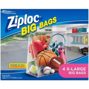 Ziploc Big Bags XL-Storage Bags 4-Count for $13