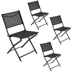 Yaheetech Patio Portable Folding Chairs 4-Pack for $49
