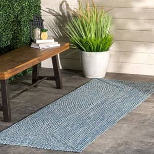 nuLOOM Wynn Braided Indoor/Outdoor Runner Rug, 2' 6" x 8', Aqua for $92 nuLOOM Wynn Braided Indoor/Outdoor Runner Rug, 2' 6" x 8', Aqua for $92