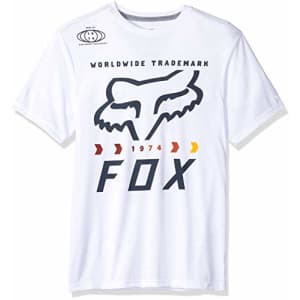 Fox Head Fox Men's Murc Fctry Short Sleeve Trudri Tech Premium T-Shirt, Optic White, S for $24