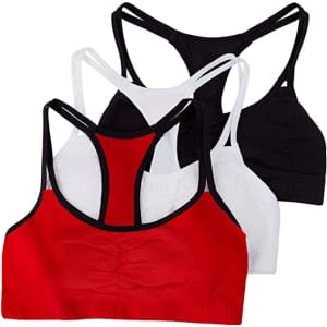 Fruit of the Loom Women's Cotton Sports Bra 3-Pack for $8