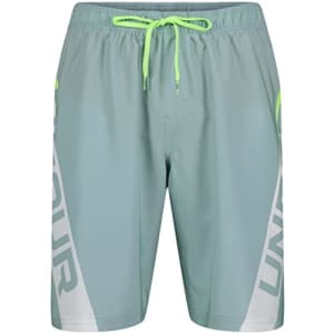 Under Armour Men's Standard Swim Trunks, Shorts with Drawstring Closure & Elastic Waistband, Harbor for $29