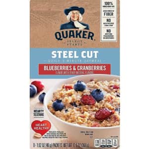 Quaker Oats Quaker Instant Steel Cut Oatmeal 8-Count for $2.32 via Sub. & Save
