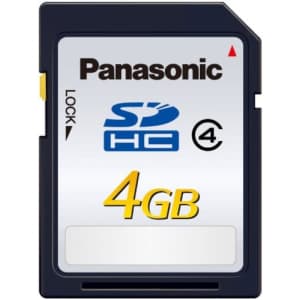 Panasonic 4GB SDHC Class 4 Memory Card | RP-SDL04GJ1K | 20MB/s transfer trate (Japanese Import) for $79