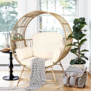 Bifanuo Wicker Round Egg Chair for $210 Bifanuo Wicker Round Egg Chair for $210