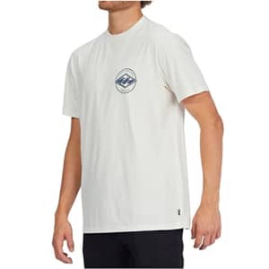 Billabong Men's Classic Short Sleeve Premium Logo Graphic T-Shirt, Rotor Diamond Off White, XX-Large for $19