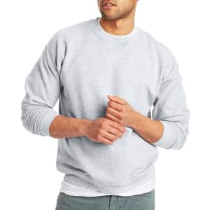 Hanes Men's Ecosmart Fleece Sweatshirt for $8