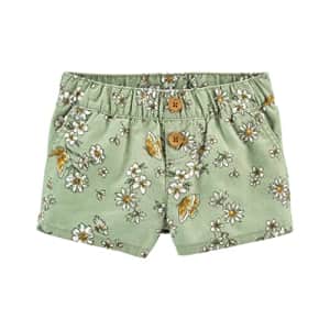 OshKosh B'Gosh girls Pull-on Shorts, Sage Butterflies, 5 US for $13