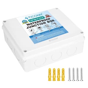 Ticonn 7.9" x 6.1" x 3.1" Junction Box for $10