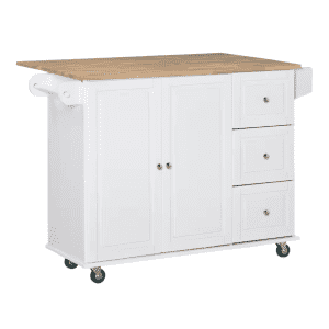 3-Drawer Rolling Island Kitchen Cart for $133