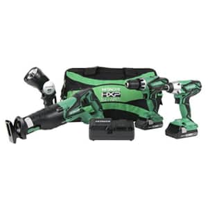 Metabo Hitachi KC18DG4L 18V Cordless 4 Piece Combo Kit, Hammer Drill, Impact Driver, Recip Saw, for $330 Metabo Hitachi KC18DG4L 18V Cordless 4 Piece Combo Kit, Hammer Drill, Impact Driver, Recip Saw, for $330