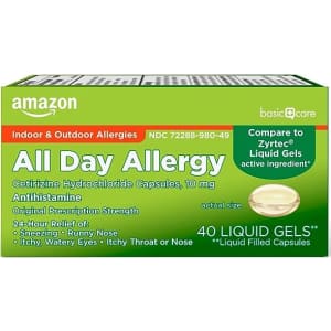 Amazon Basic Care All Day Allergy Medicine 40-Count for $6