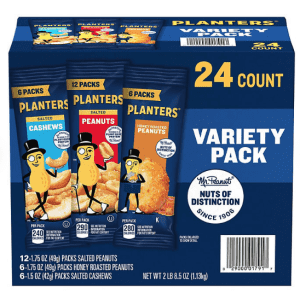 Planters Nuts Cashews and Peanuts Variety 24-Pack for $9.88 for members