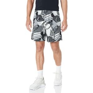 Reebok Men's Standard Austin Training Shorts, Black/Grey/All Over Print, Small for $19