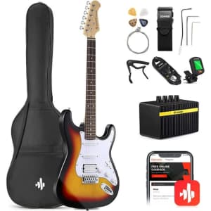 Donner 39" Electric Guitar Beginner Kit for $153