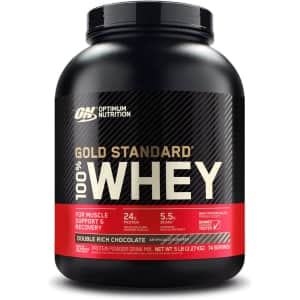 Optimum Nutrition Double Rich Chocolate 100% Whey Protein Powder 5-lb Tub for $54 via Sub & Save Optimum Nutrition Double Rich Chocolate 100% Whey Protein Powder 5-lb Tub for $54 via Sub & Save