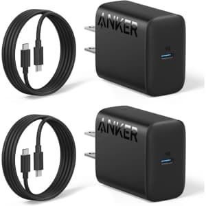Anker 25W USB-C Super Fast Charger 2-Pack for $16