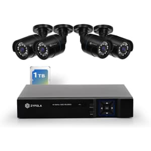 8-Channel 4-Camera Outdoor Wired CCTV System for $140