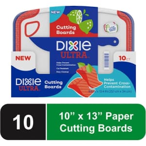 Dixie 10ct Disposable Cutting Board 4-Pack for $19