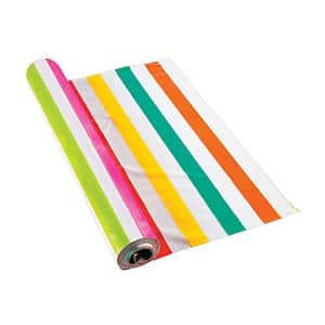 Fun Express LUAU BRIGHT STRIPED TABLECLOTH ROLL - Party Supplies - 1 Piece for $23