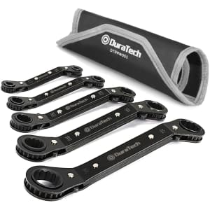 DuraTech 5-Piece Reversible Ratcheting SAE Wrench Set for $29