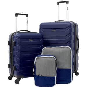 Wrangler 4-Piece Luggage and Packing Cubes Set for $73