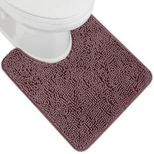 Gorilla Grip Plush Absorbent Shaggy Chenille Bath Rug Mat for Toilet Base with Rubber Backing, for $16