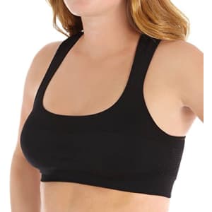 Jockey Women's Activewear Performance Push Up Seamless Sports Bra, Black, S for $23