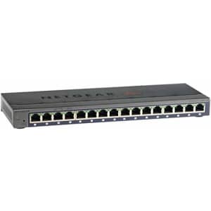 NETGEAR 16-Port Gigabit Ethernet Smart Managed Plus Switch (GS116E) - Desktop, and ProSAFE Limited for $125 NETGEAR 16-Port Gigabit Ethernet Smart Managed Plus Switch (GS116E) - Desktop, and ProSAFE Limited for $125
