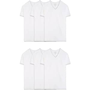 Fruit of the Loom Men's Eversoft Cotton Stay Tucked T-Shirt 6-Pack for $15