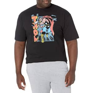 Marvel Big & Tall Classic Rock City Men's Tops Short Sleeve Tee Shirt, Black, XX-Large for $22