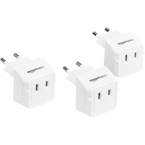 Amazon Basics Travel Plug Adapter 3-Pack. That's 75% off and less than a buck each.