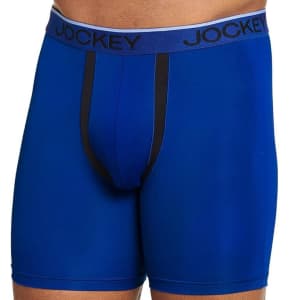 Jockey Men's Underwear Chafe Proof Pouch Microfiber 6" Boxer Briefs for $5