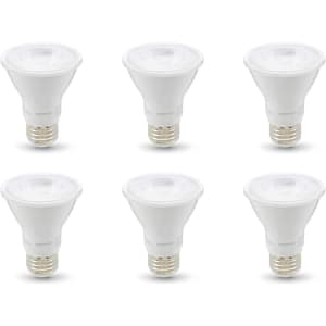 Amazon Basics 50W LED Light Bulb 6-Pack for $19