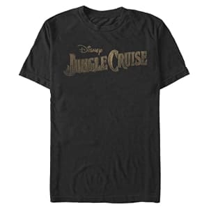 Disney Big & Tall Jungle Cruise Logo Men's Tops Short Sleeve Tee Shirt, Black, 4X-Large Tall for $7