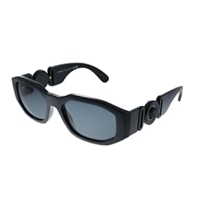 Versace VE 4361 536087 Black Plastic Geometric Sunglasses Grey Lens for $143