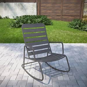Novogratz 88065CHC1E Poolside Gossip Collection, Roberta Outdoor/Indoor Rocking Chair, Charcoal for $119 Novogratz 88065CHC1E Poolside Gossip Collection, Roberta Outdoor/Indoor Rocking Chair, Charcoal for $119