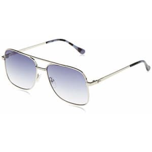 Lacoste L223S Aviator Sunglasses, Silver/Gradient Blue, 60 mm for $100