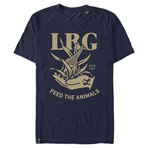 LRG Lifted Research Group Feed The Animals Young Men's Short Sleeve Tee Shirt, Navy Blue, Medium for $11