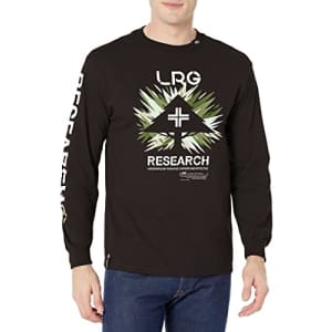 LRG Men's Long Sleeve Graphic Logo T-Shirt, Core Black, Small for $19