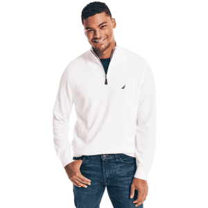 Nautica Men's Navtech Quarter-Zip Sweater for $18 Nautica Men's Navtech Quarter-Zip Sweater for $18