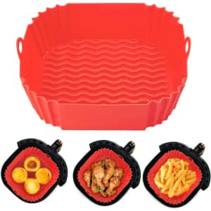 Yallcaty 8" Silicone Air Fryer Liner 2-Pack for $12