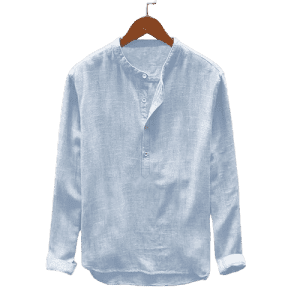 Men's Linen Half-Sleeve Shirt for $14