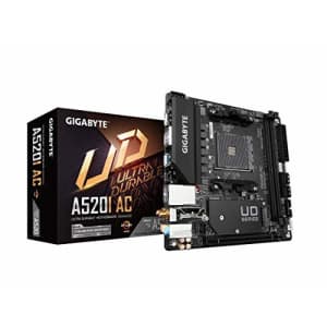 Gigabyte A520I AC (AMD Ryzen AM4/Mini-ITX/Direct 6 Phases Digital PWM with 55A DrMOS/Gaming GbE for $112 Gigabyte A520I AC (AMD Ryzen AM4/Mini-ITX/Direct 6 Phases Digital PWM with 55A DrMOS/Gaming GbE for $112