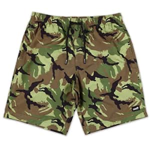 NEFF Men's Standard 9" Hot Tub Surf Shorts-Quick Dry Swim Trunks with Lining, Green Camo, 2X for $19