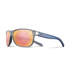 Julbo Renegade M Performance Sunglasses, Translucent Gray/Blue Frame - REACTIV 2-3 Glare Control for $137
