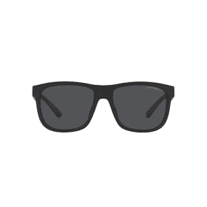 Emporio Armani Men's EA4182U Universal Fit Square Sunglasses, Matte Black/Dark Grey, 57 mm for $104