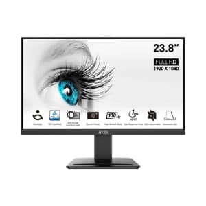 MSI PRO MP2412, 24", 1920 x 1080 (FHD), FreeSync, 100Hz, TUV Certified Eyesight Protection, 1ms, for $97